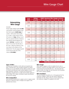 Wire Gauge Chart - WECU Surveillance