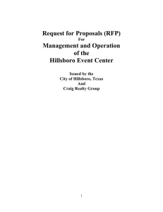 Request for Proposals (RFP) Management and Operation of the