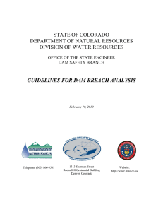 STATE OF COLORADO DEPARTMENT OF NATURAL