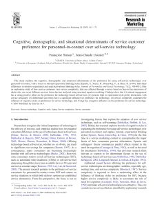 Cognitive, demographic, and situational determinants of - Hec