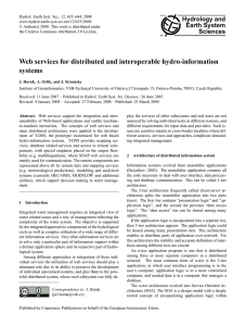 Web services for distributed and interoperable hydro