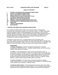 RULE 099.32 HAZARDOUS EMPLOYER PROGRAM #099.32