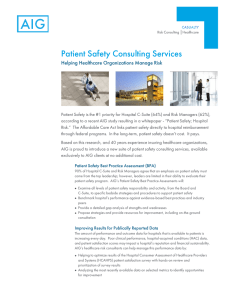 Patient Safety Consulting Services