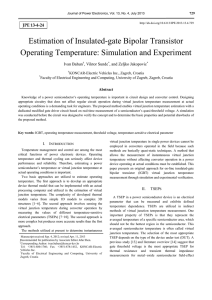 Estimation of Insulated-gate Bipolar Transistor Operating Temperature