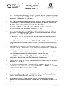 2013 Publications - Centre for Eye Research Australia