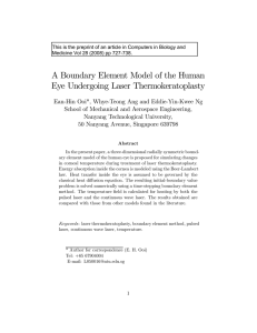 A Boundary Element Model of the Human Eye Undergoing Laser