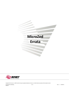 MicroZed Errata Rev B, C, and F