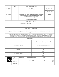 REV REVISION STATUS REVISION A Initial Release See PIMS for