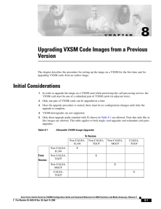 Upgrading VXSM Code Images from a Previous Version
