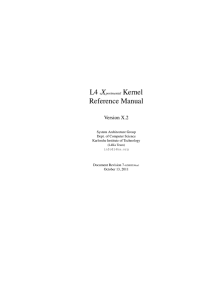 L4 eXperimental Kernel Reference Manual Version X.2, Revision 7