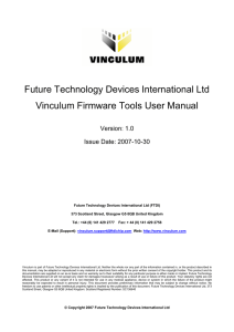 Vinculum Firmware Tools User Manual