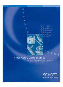 Schott Fiber Optic Light Sources Catalogue