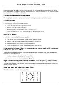 High Pass vs Low Pass Filters