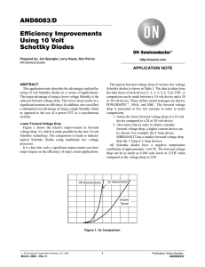 AND8083/D Efficiency Improvements Using 10 Volt Schottky Diodes