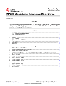 SM74611 (Smart Bypass Diode) as an OR