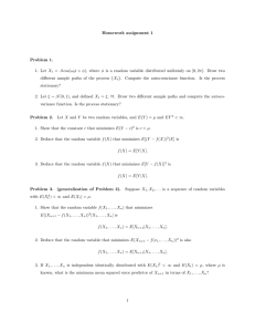 Homework assignment 1 Problem 1. 1. Let Xt = A cos(ω 0t + φ