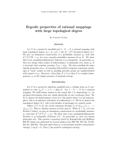 Ergodic properties of rational mappings with large topological degree