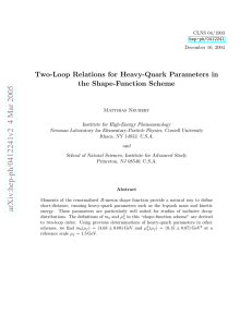 Two-Loop Relations for Heavy-Quark Parameters in the Shape