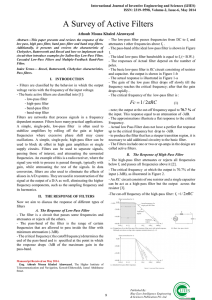 A Survey of Active Filters