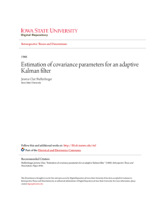 Estimation of covariance parameters for an adaptive Kalman filter