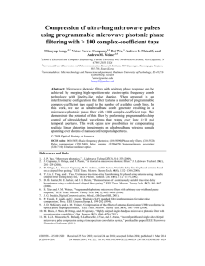 Compression of ultra-long microwave pulses using