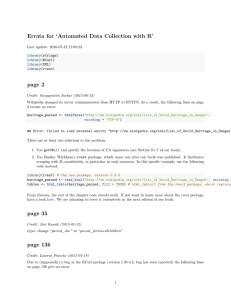 Errata for `Automated Data Collection with R` page 2 page 35 page