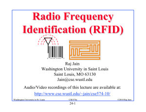 Radio Frequency Identification (RFID)