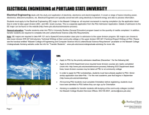 ELECTRICAL ENGINEERING at PORTLAND STATE