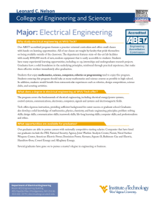 Electrical Engineering - WVU Tech Leonard C Nelson College of