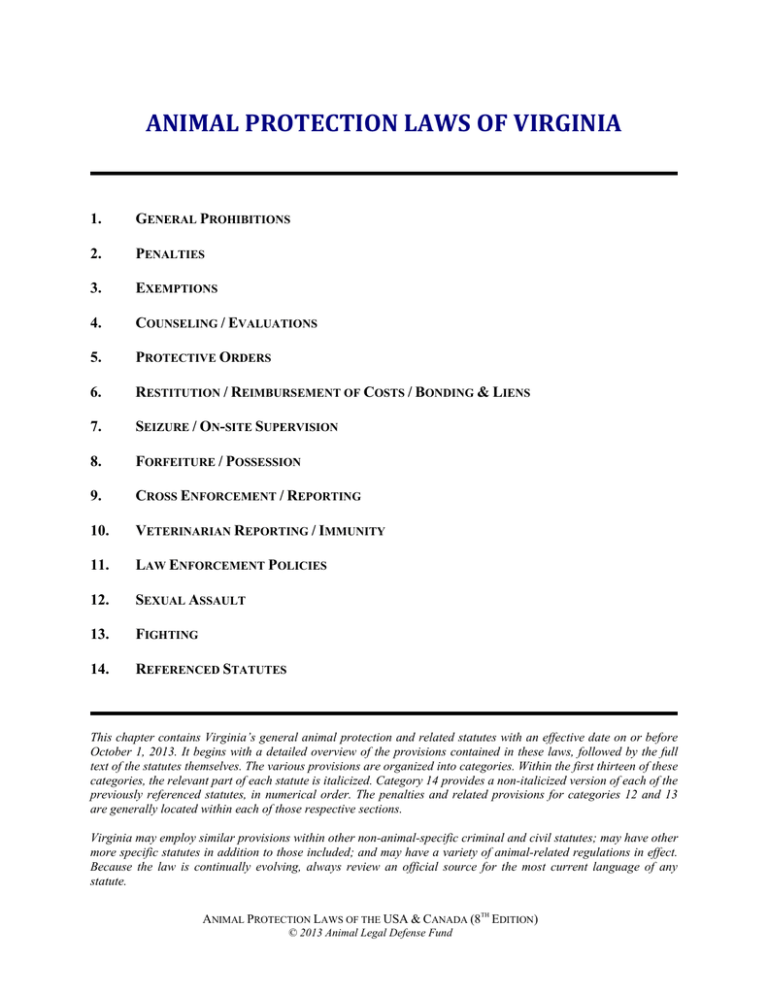 animal-protection-laws-of-virginia