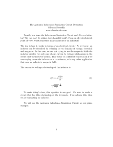 The Antoniou Inductance-Simulation Circuit Derivation Valentin