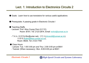 Lect. 1: Introduction to Electronics Circuits 2