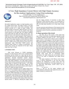 A Very–High Impedance Current Mirror with High Output Accuracy