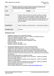 NZQA registered unit standard 27453 version 1 Page