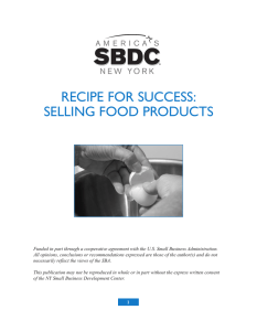 Recipe for Success: Selling Food Products