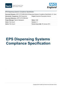 EPS Dispensing Systems Compliance Specification