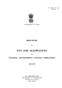 pay and allowances - Ministry of Finance