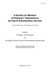 A Solution for Members of Employers` Organisations: the