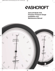 Manual A4A Precision Pressure Gauge