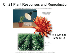 Ch 21 Plant Responses and Reproduction