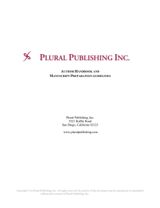 PLURAL PUBLISHING INC