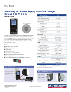 1550 Switching DC Power Supply with USB Charger