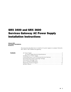 AC Power Supply - Juniper Networks