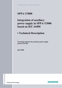 SPPA-T3000 Integration of auxiliary power supply in