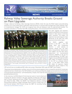 Rahway Valley Sewerage Authority Breaks Ground on Plant Upgrades