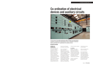 Co-ordination of electrical devices and auxiliary circuits