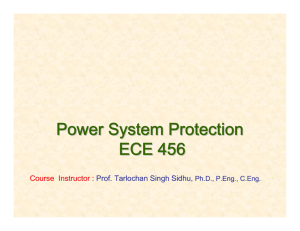 Power System Protection ECE 456