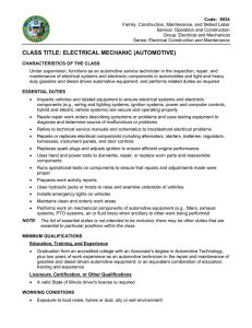 class title: electrical mechanic (automotive)