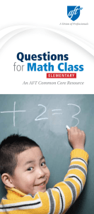 Questions for Math Class: Elementary