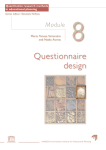 Questionnaire design